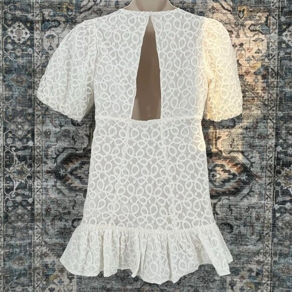 Walter Baker Caroline Dress Size 10 Ivory Lace New With Tag MIni - Picture 9 of 14